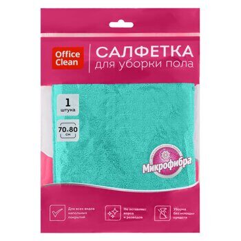 Тряпка д/пола из микрофибры 70х80 OfficeClean "Премиум" зеленая 1/30 (р320860)